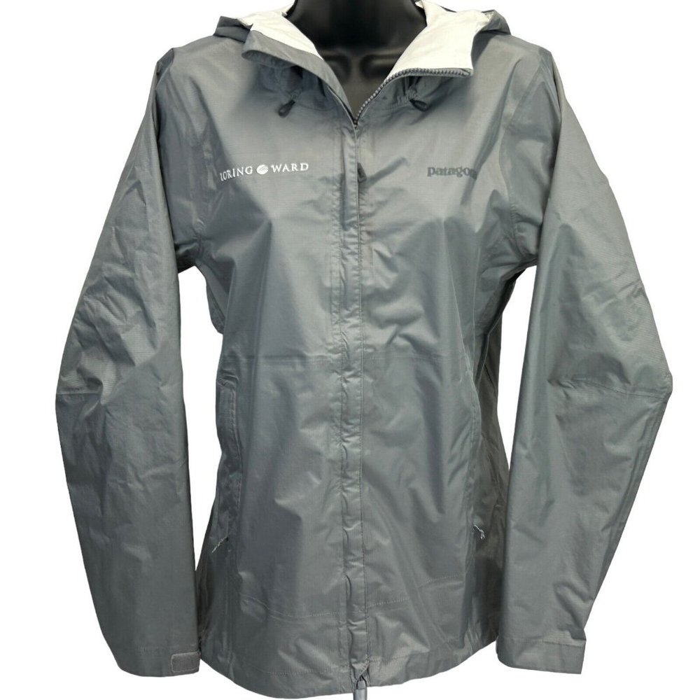 Patagonia Womens Torrentshell Hooded Rain Jacket H2No Gray Loring Ward Medium.